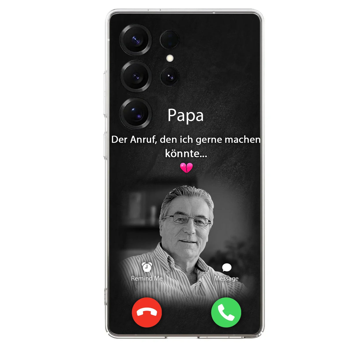 Personalisierte Handyhülle - Foto hochladen - Gedenkgeschenk für Mama/ Papa - Der Anruf, den ich gerne machen könnte - Handyhülle für iPhone/Samsung