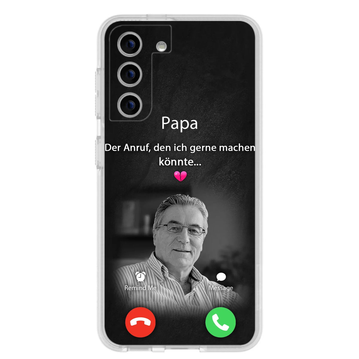 Personalisierte Handyhülle - Foto hochladen - Gedenkgeschenk für Mama/ Papa - Der Anruf, den ich gerne machen könnte - Handyhülle für iPhone/Samsung