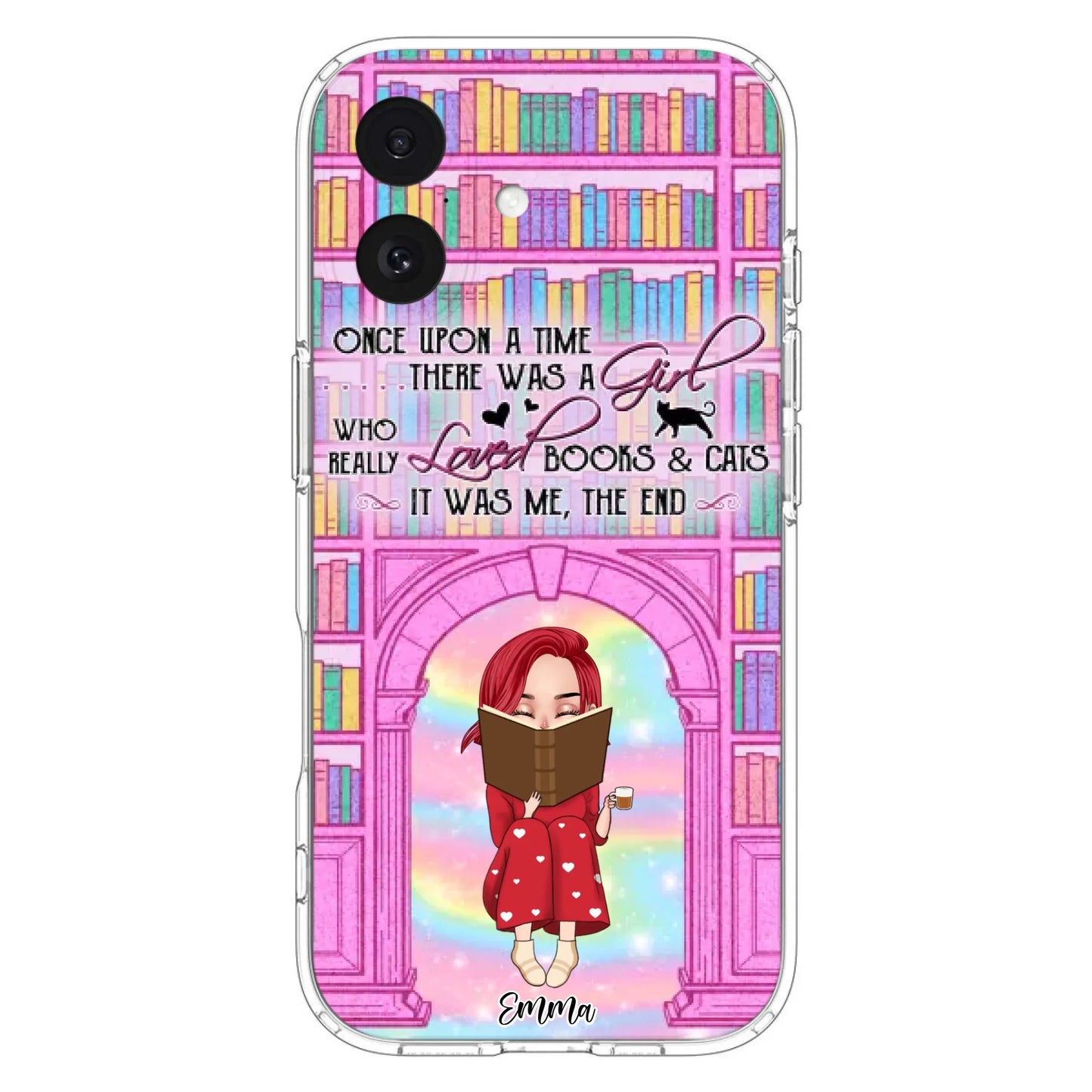 Custom Personalized Reading Girl Phone Case - Gift Idea For Books Lovers - It Was Me The End - Case For iPhone/Samsung
