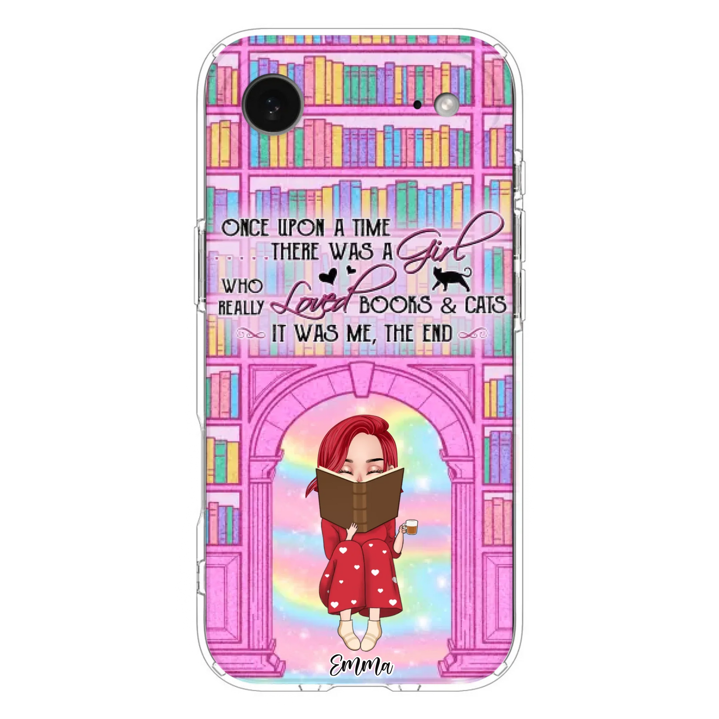 Custom Personalized Reading Girl Phone Case - Gift Idea For Books Lovers - It Was Me The End - Case For iPhone/Samsung