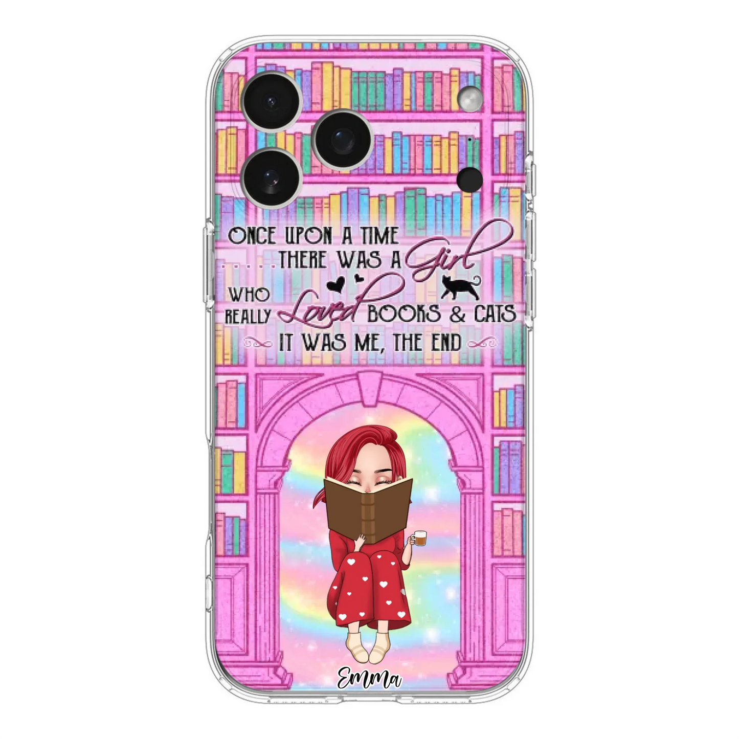 Custom Personalized Reading Girl Phone Case - Gift Idea For Books Lovers - It Was Me The End - Case For iPhone/Samsung