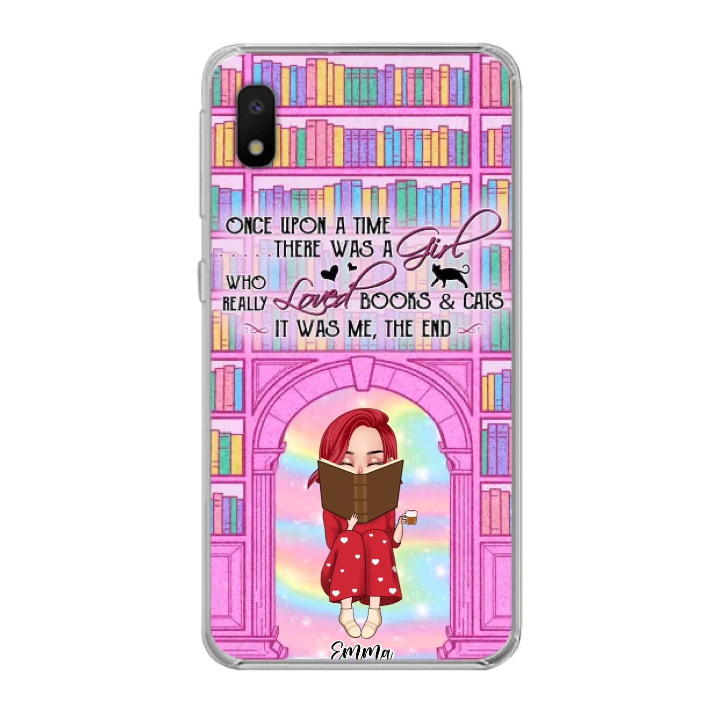 Custom Personalized Reading Girl Phone Case - Gift Idea For Books Lovers - It Was Me The End - Case For iPhone/Samsung
