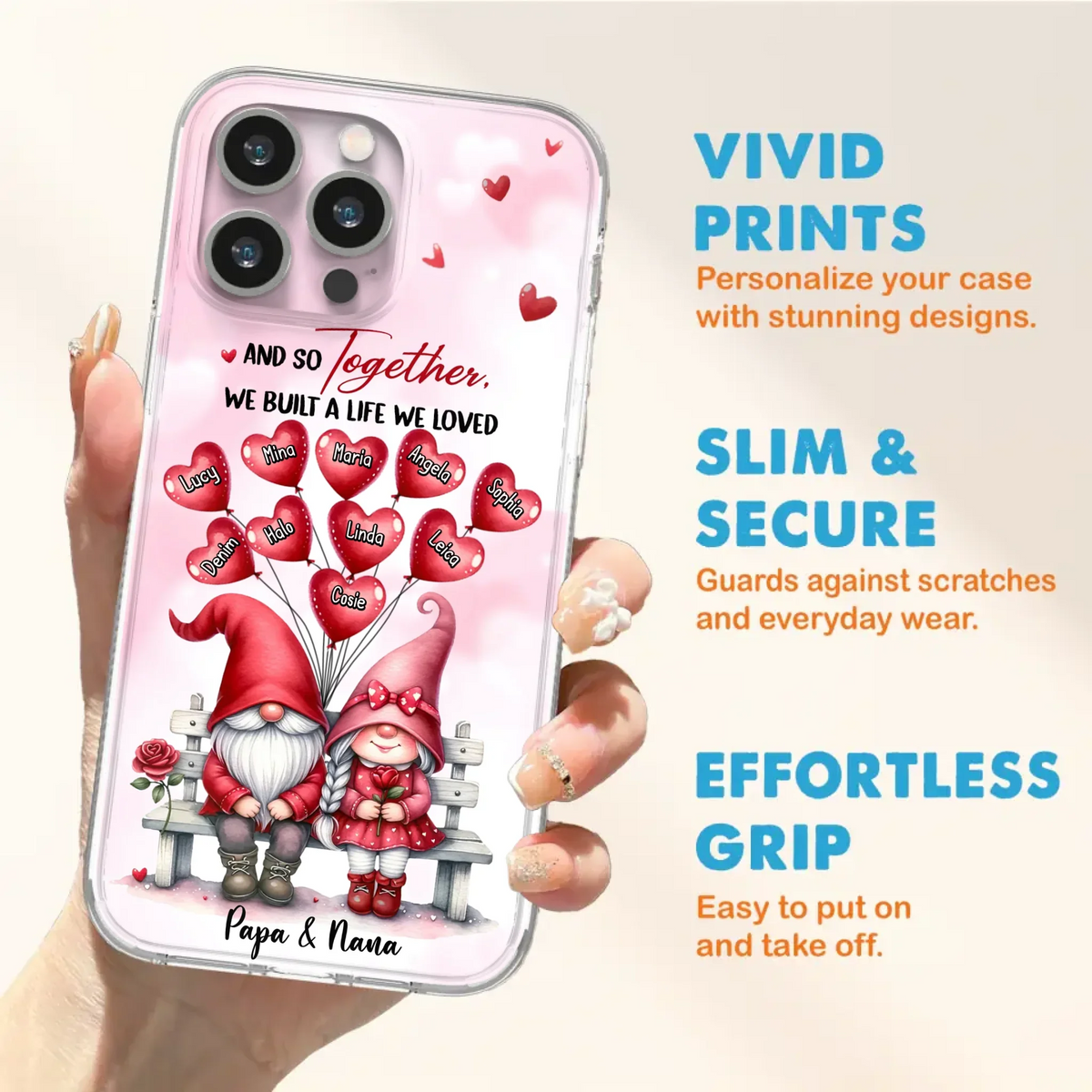 Custom Personalized Grandma Phone Case - Gift Idea For Grandma/Grandpa - Up to 10 Kids - And So Together We Built A Life We Loved - Case For iPhone, Samsung