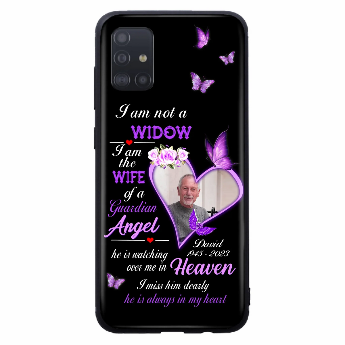 Custom Personalized Memorial Phone Case - Memorial Gift Idea For Family - Case For iPhone/Samsung - I Am Not A Widow