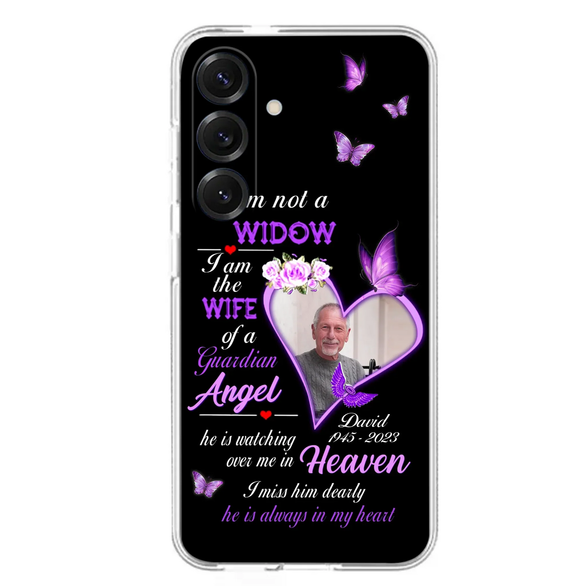 Custom Personalized Memorial Phone Case - Memorial Gift Idea For Family - Case For iPhone/Samsung - I Am Not A Widow