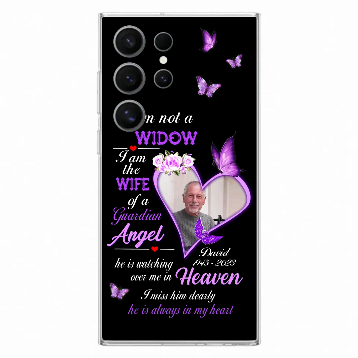 Custom Personalized Memorial Phone Case - Memorial Gift Idea For Family - Case For iPhone/Samsung - I Am Not A Widow