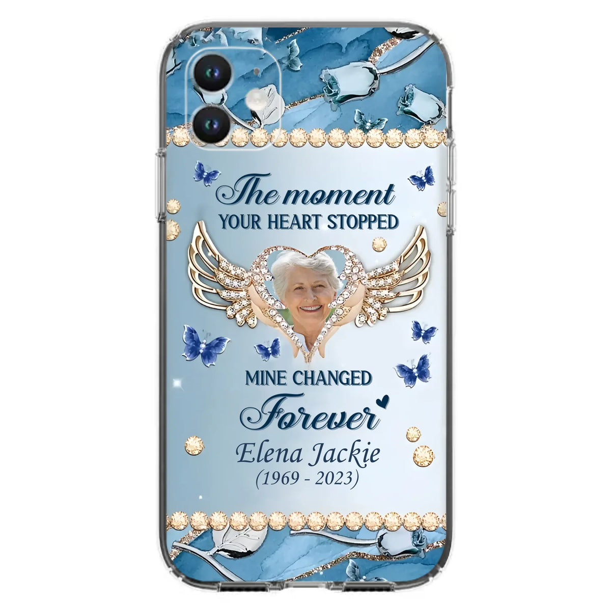 Personalized Memorial Phone Case - Memorial Gift Idea For Family - Case For iPhone/Samsung - The Moment Your Heart Stopped Mine Changed Forever