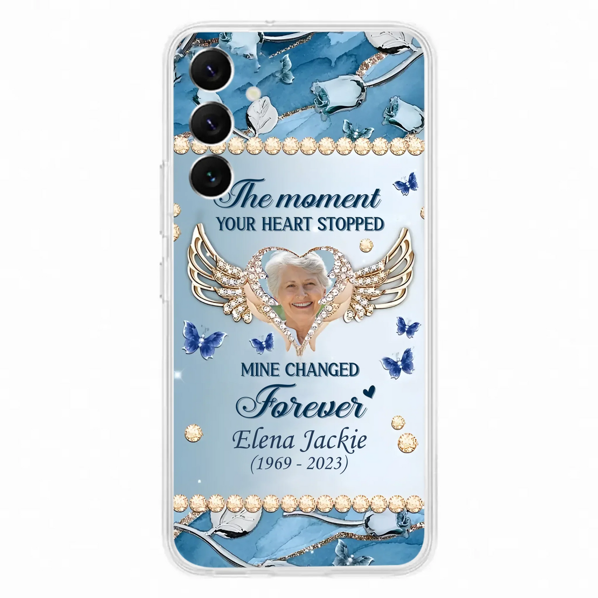 Personalized Memorial Phone Case - Memorial Gift Idea For Family - Case For iPhone/Samsung - The Moment Your Heart Stopped Mine Changed Forever