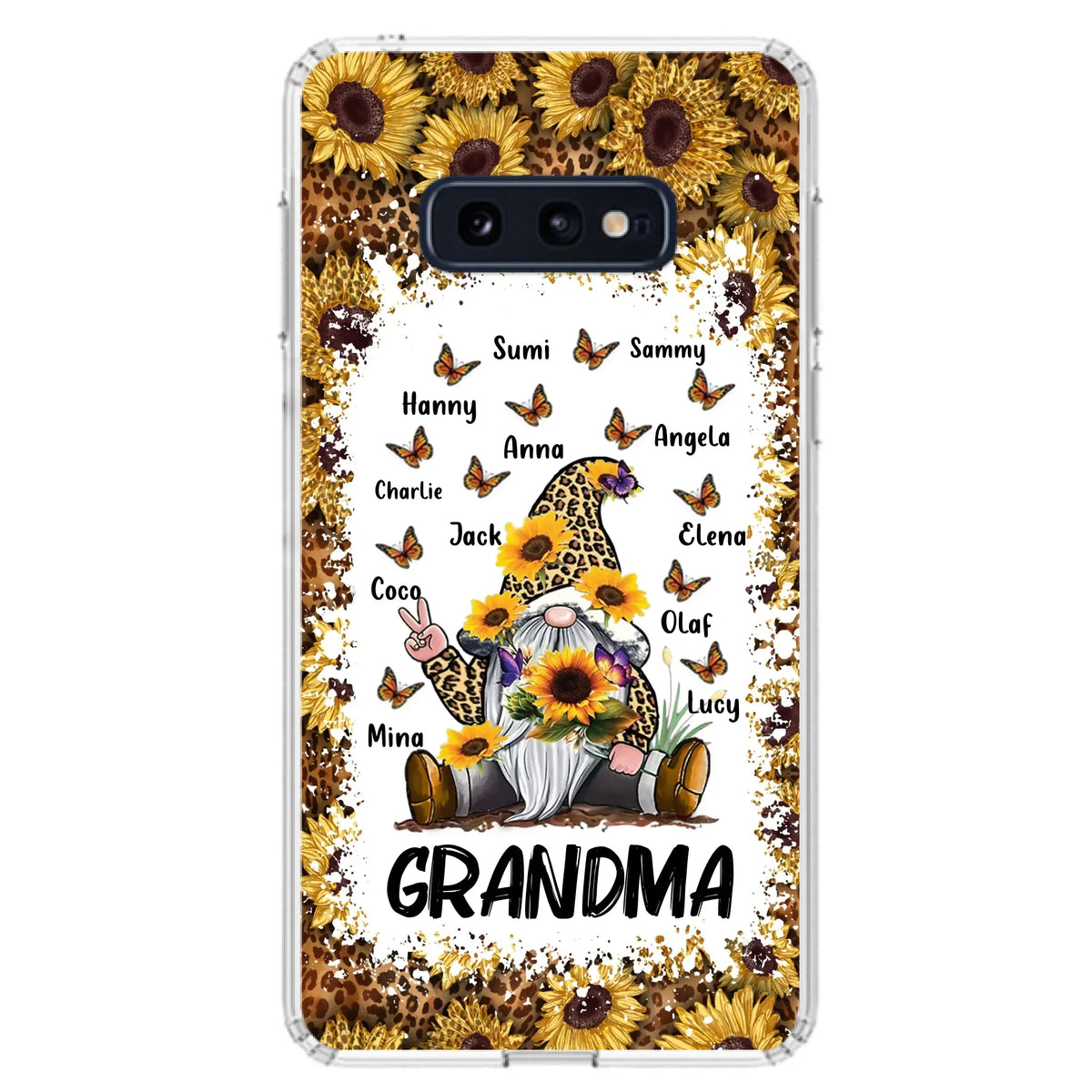Personalized Sunflower Grandma Phone Case - Gift Idea For Grandma - Up to 12 Kids - Case For iPhone/Samsung