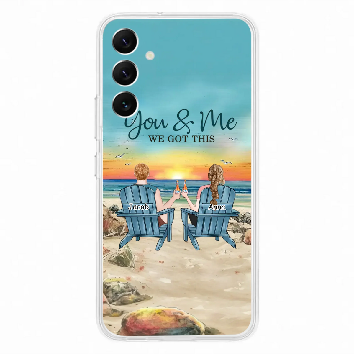 Custom Personalized Couple Phone Case - Gift Idea For Couple/ Valentines Day - You & Me We Got This - Case For iPhone/ Samsung