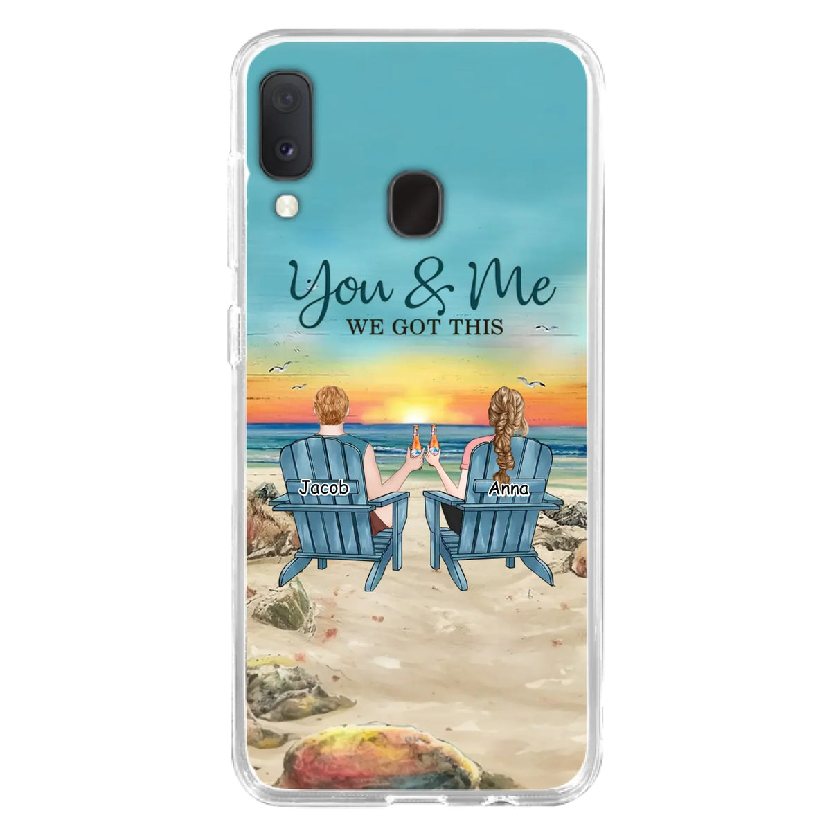 Custom Personalized Couple Phone Case - Gift Idea For Couple/ Valentines Day - You & Me We Got This - Case For iPhone/ Samsung