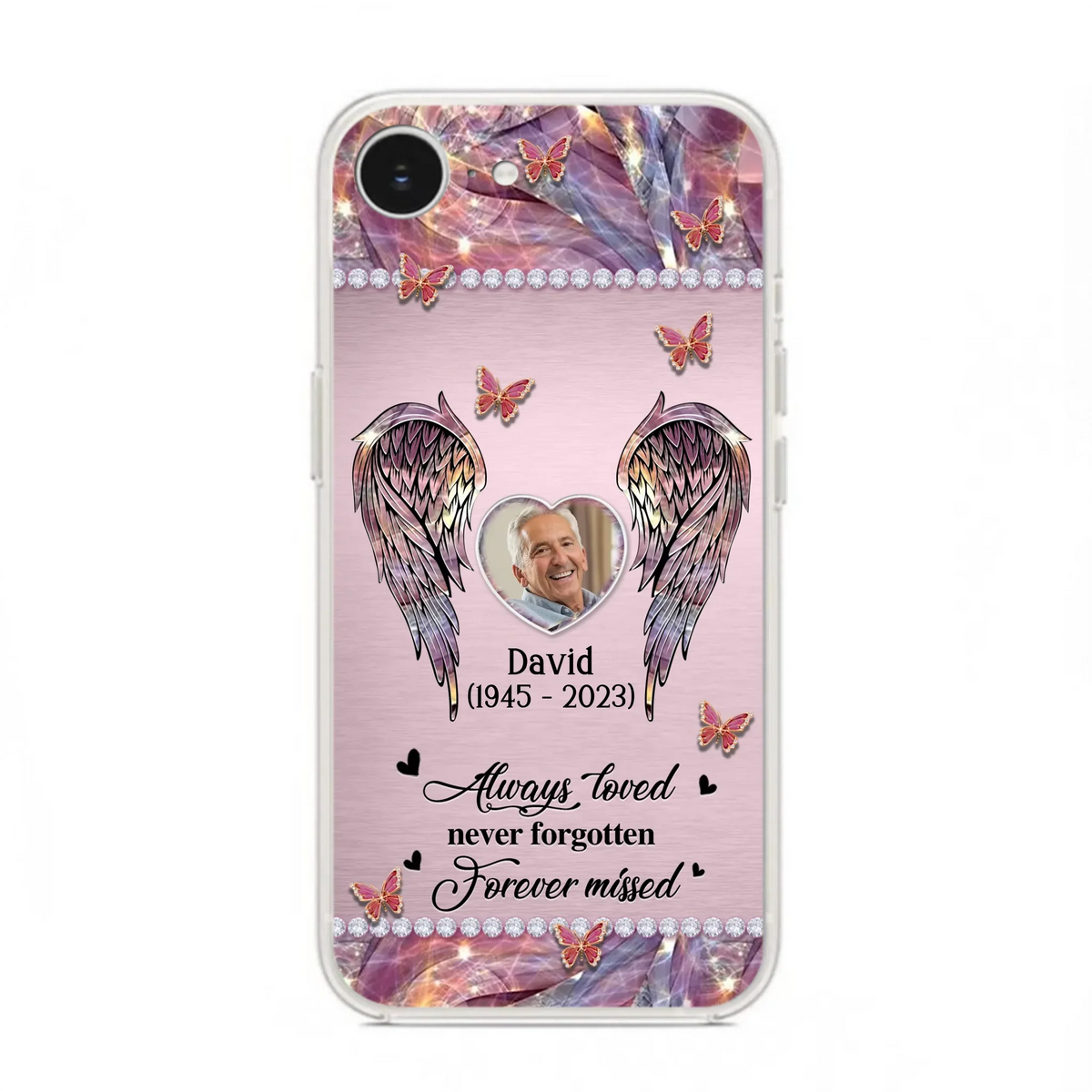 Custom Personalized Memorial Phone Case - Memorial Gift Idea For Family - Case For iPhone/Samsung - Always Loved Never Forgotten Forever Missed