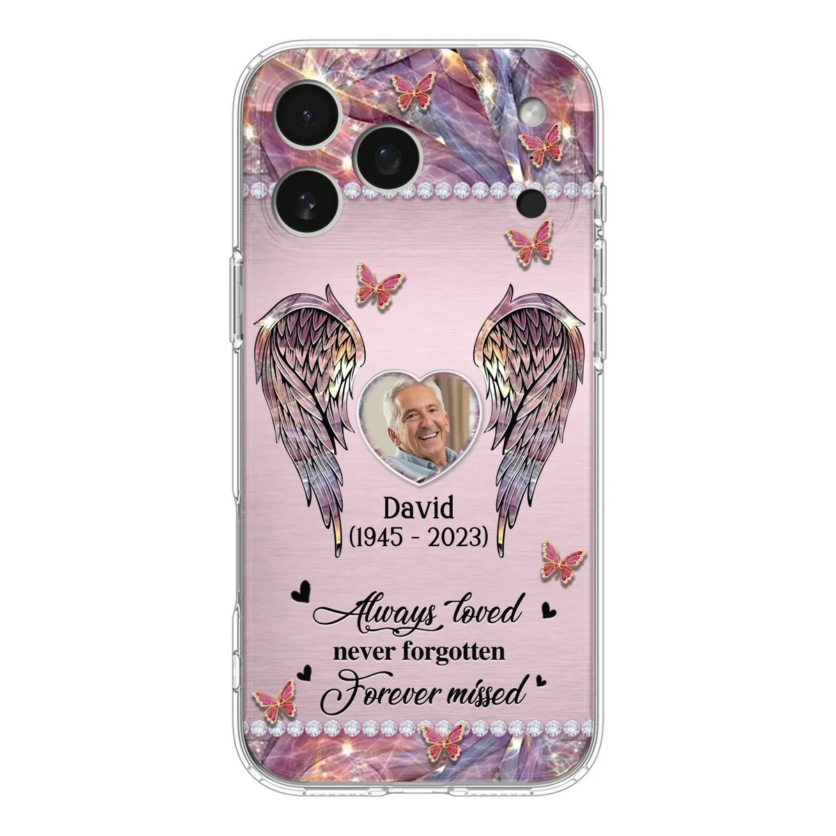 Custom Personalized Memorial Phone Case - Memorial Gift Idea For Family - Case For iPhone/Samsung - Always Loved Never Forgotten Forever Missed