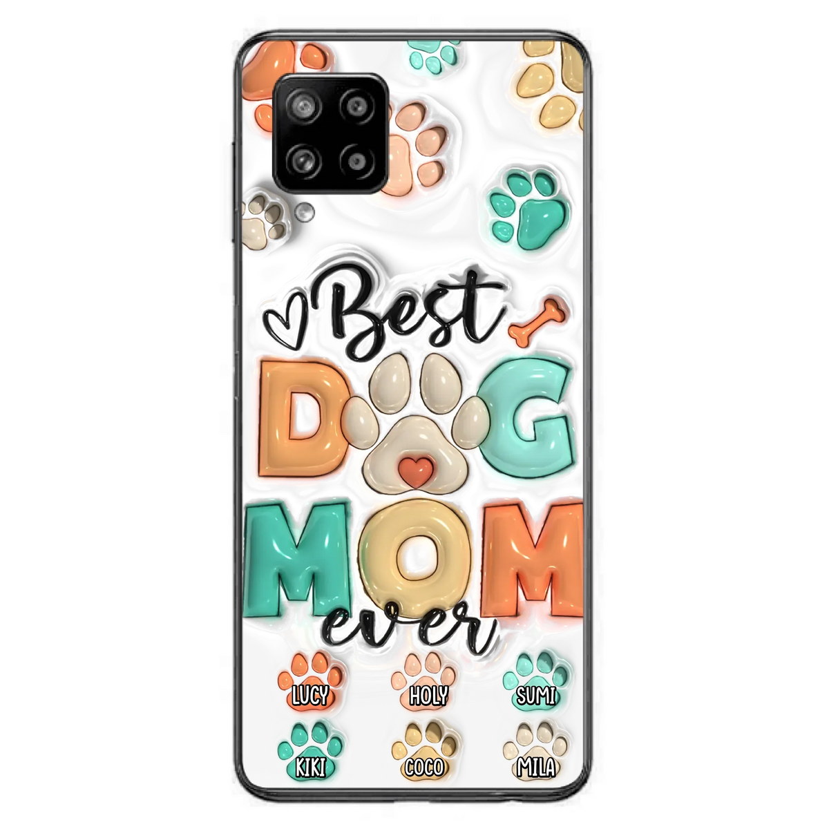 Personalized Dog Mom/Dad Phone Case - Gift Idea For Dog Owners/Lovers - Upto 6 Paws - Best Dog Mom Ever - Case For iPhone/Samsung