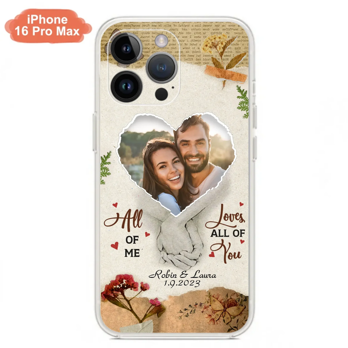 Custom Personalized Couple Phone Case - Gift Idea For Couple/Valentines Day - Upload Photo - All Of Me Loves All Of You - Case For iPhone/Samsung