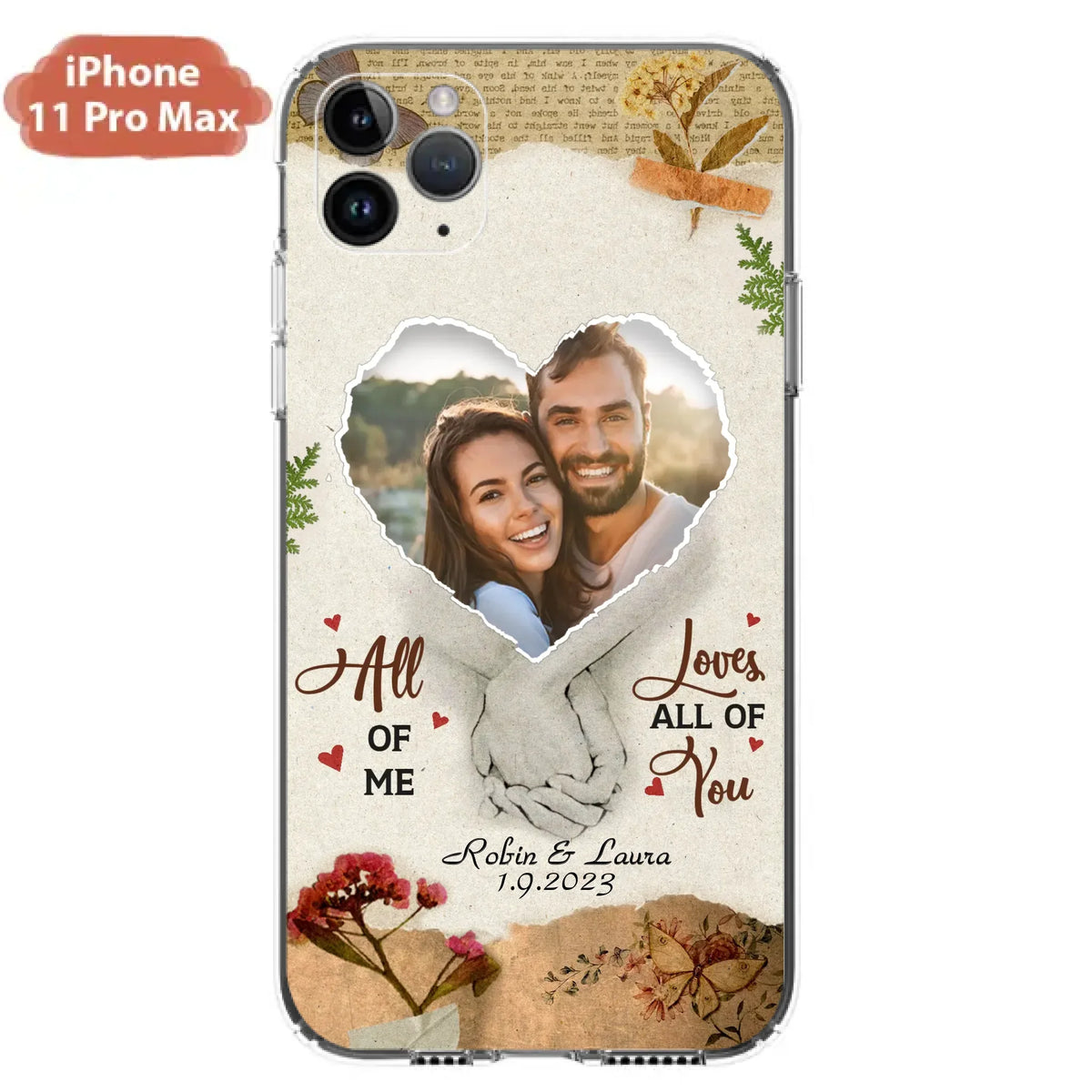 Custom Personalized Couple Phone Case - Gift Idea For Couple/Valentines Day - Upload Photo - All Of Me Loves All Of You - Case For iPhone/Samsung