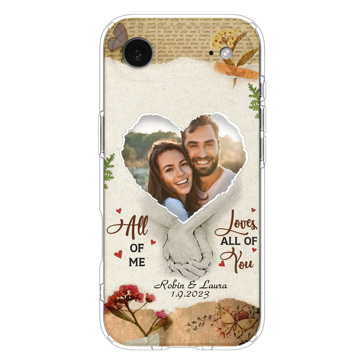 Custom Personalized Couple Phone Case - Gift Idea For Couple/Valentines Day - Upload Photo - All Of Me Loves All Of You - Case For iPhone/Samsung