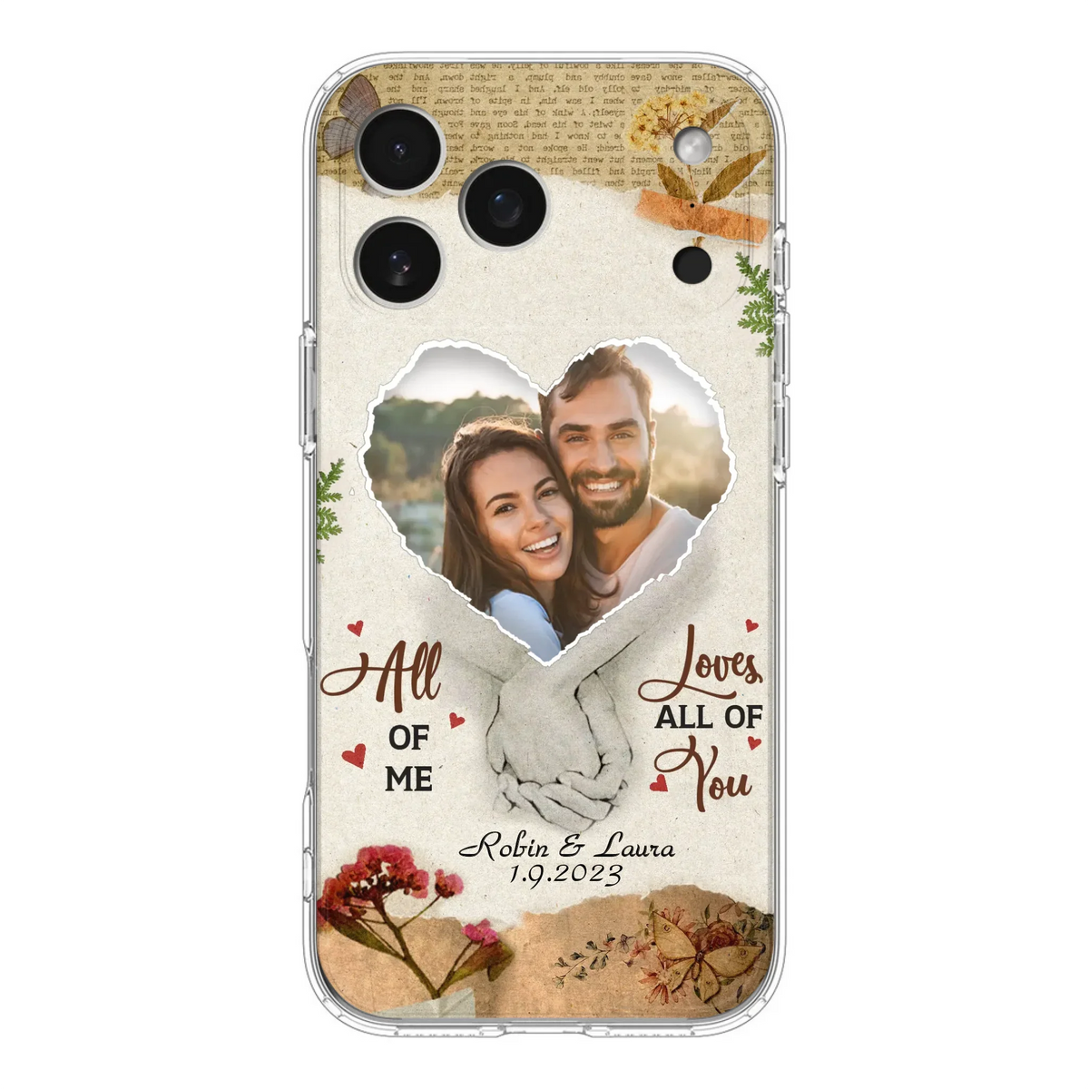 Custom Personalized Couple Phone Case - Gift Idea For Couple/Valentines Day - Upload Photo - All Of Me Loves All Of You - Case For iPhone/Samsung