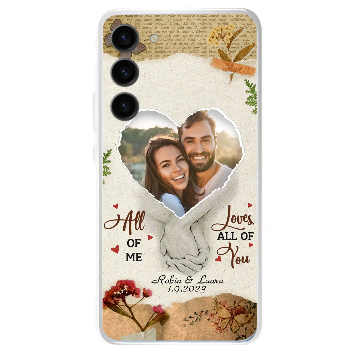 Custom Personalized Couple Phone Case - Gift Idea For Couple/Valentines Day - Upload Photo - All Of Me Loves All Of You - Case For iPhone/Samsung