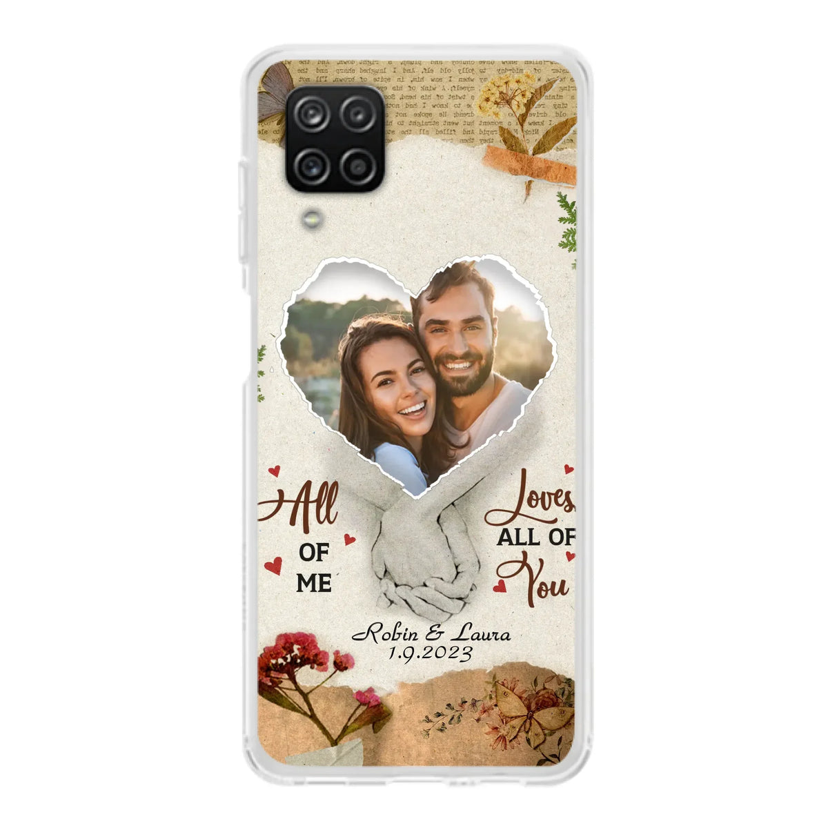Custom Personalized Couple Phone Case - Gift Idea For Couple/Valentines Day - Upload Photo - All Of Me Loves All Of You - Case For iPhone/Samsung