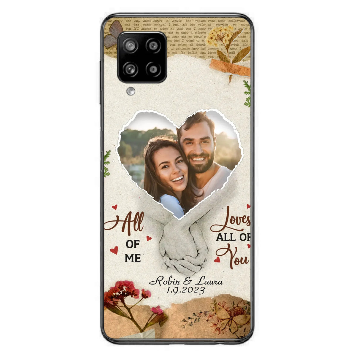 Custom Personalized Couple Phone Case - Gift Idea For Couple/Valentines Day - Upload Photo - All Of Me Loves All Of You - Case For iPhone/Samsung
