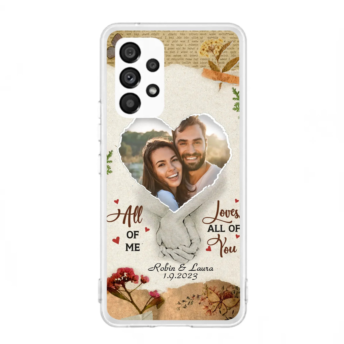 Custom Personalized Couple Phone Case - Gift Idea For Couple/Valentines Day - Upload Photo - All Of Me Loves All Of You - Case For iPhone/Samsung