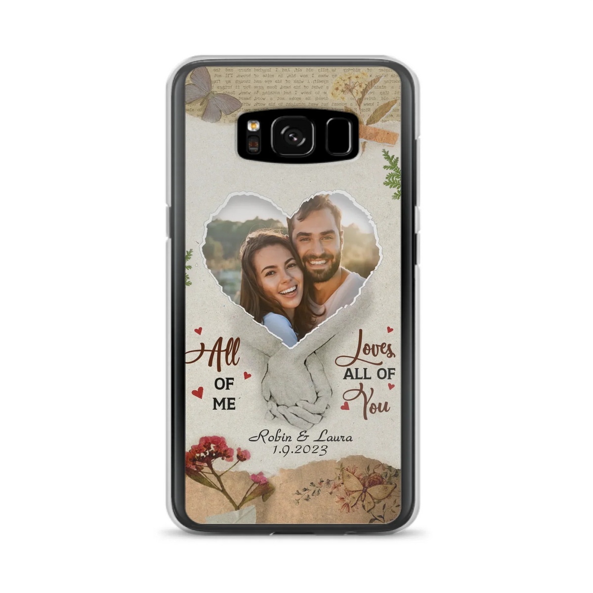 Custom Personalized Couple Phone Case - Gift Idea For Couple/Valentines Day - Upload Photo - All Of Me Loves All Of You - Case For iPhone/Samsung