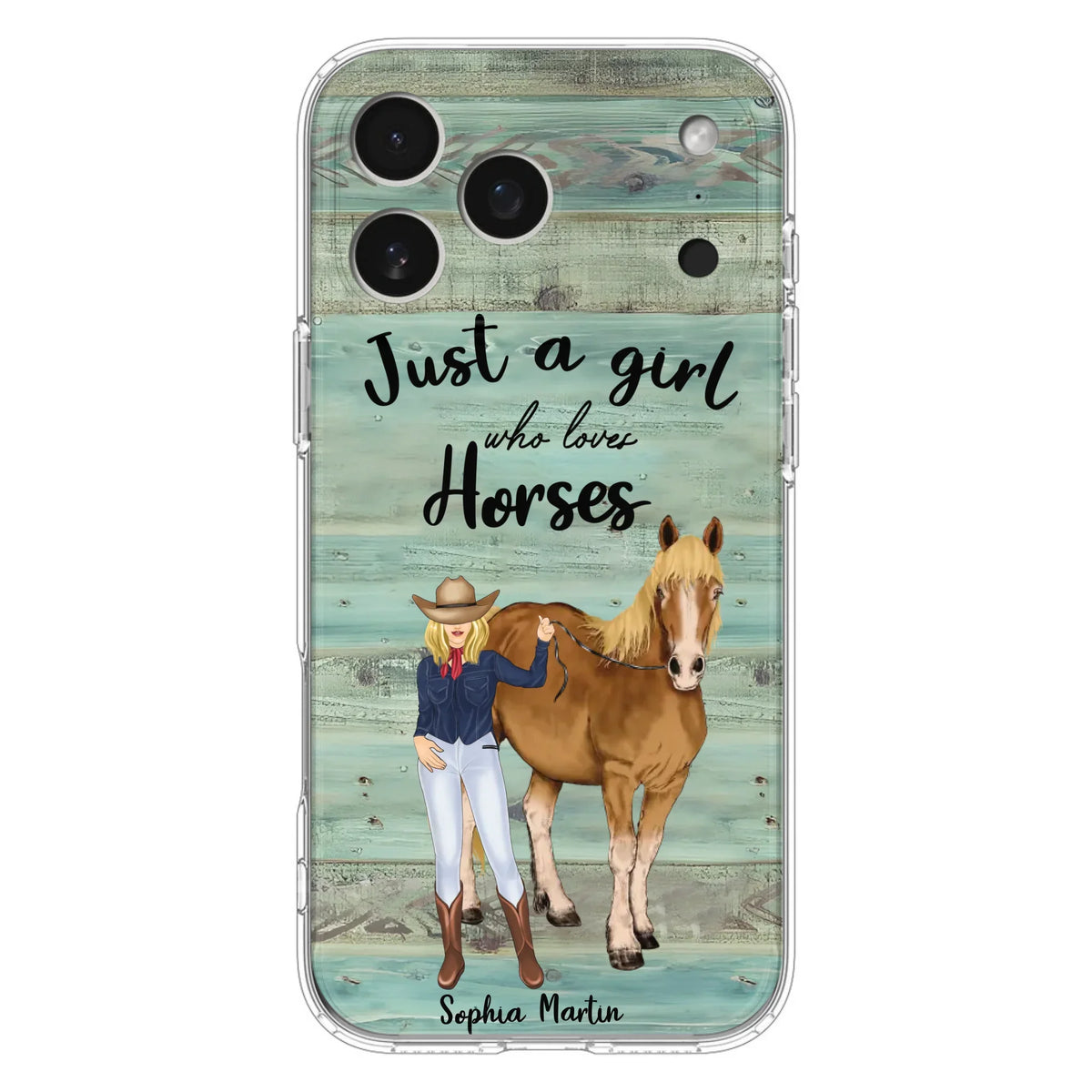 Custom Personalized Horse Lady Phone Case - Gift Idea For Horse Lovers - Just A Girl Who Loves Horses - Case For iPhone/Samsung