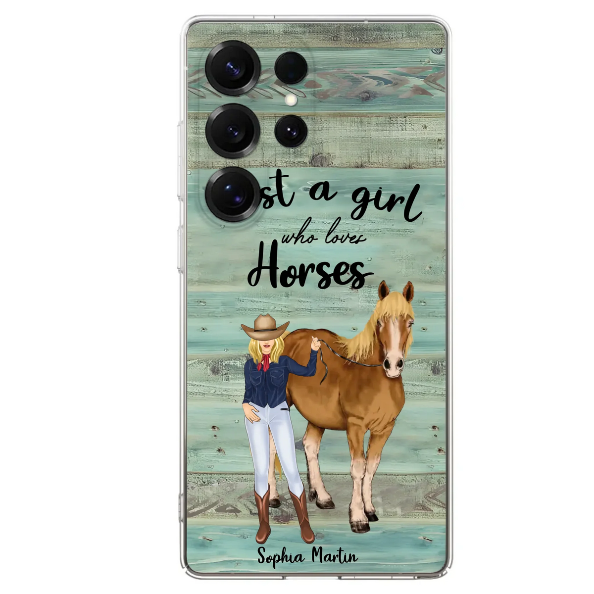 Custom Personalized Horse Lady Phone Case - Gift Idea For Horse Lovers - Just A Girl Who Loves Horses - Case For iPhone/Samsung