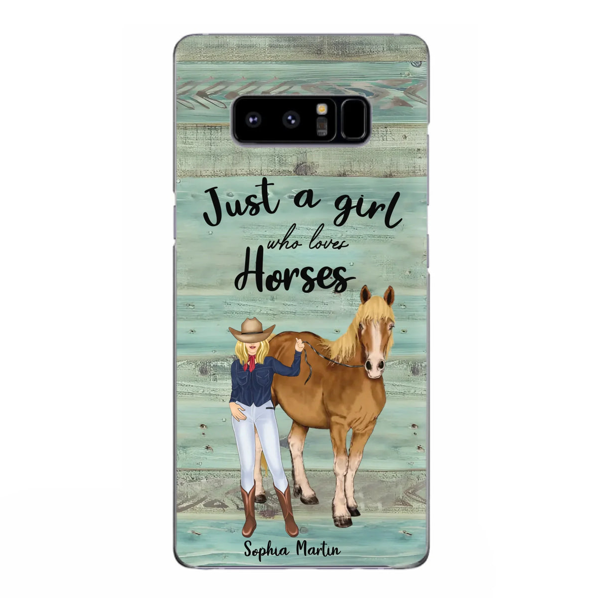 Custom Personalized Horse Lady Phone Case - Gift Idea For Horse Lovers - Just A Girl Who Loves Horses - Case For iPhone/Samsung