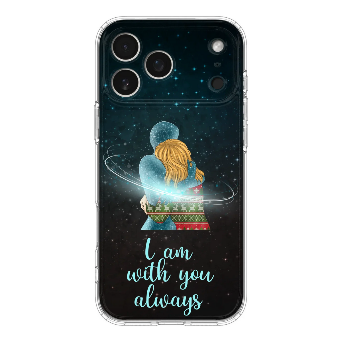 Custom Personalized Memorial Phone Case - Memorial Gift Idea For Family/Couple - Case For iPhone/Samsung - I Am With You Always