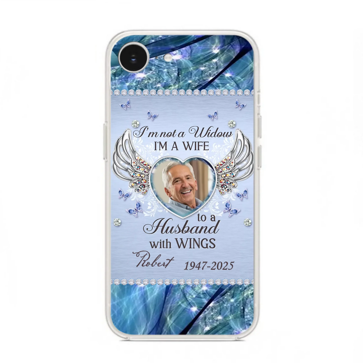 Custom Personalized Memorial Phone Case - Memorial Gift Idea For Family - Case For iPhone/Samsung - I'm Not A Widow