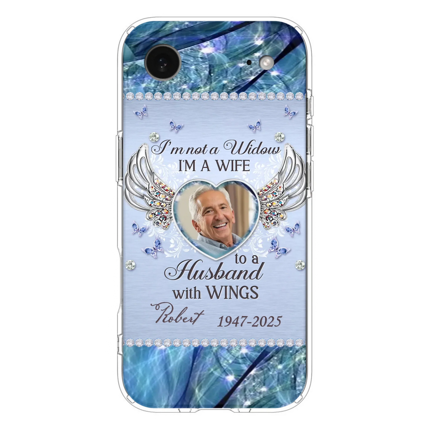 Custom Personalized Memorial Phone Case - Memorial Gift Idea For Family - Case For iPhone/Samsung - I'm Not A Widow