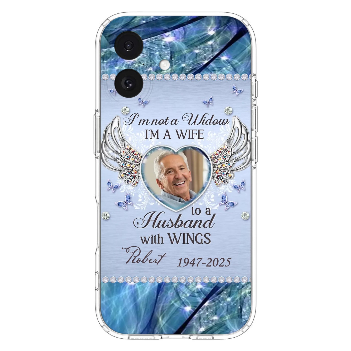 Custom Personalized Memorial Phone Case - Memorial Gift Idea For Family - Case For iPhone/Samsung - I'm Not A Widow