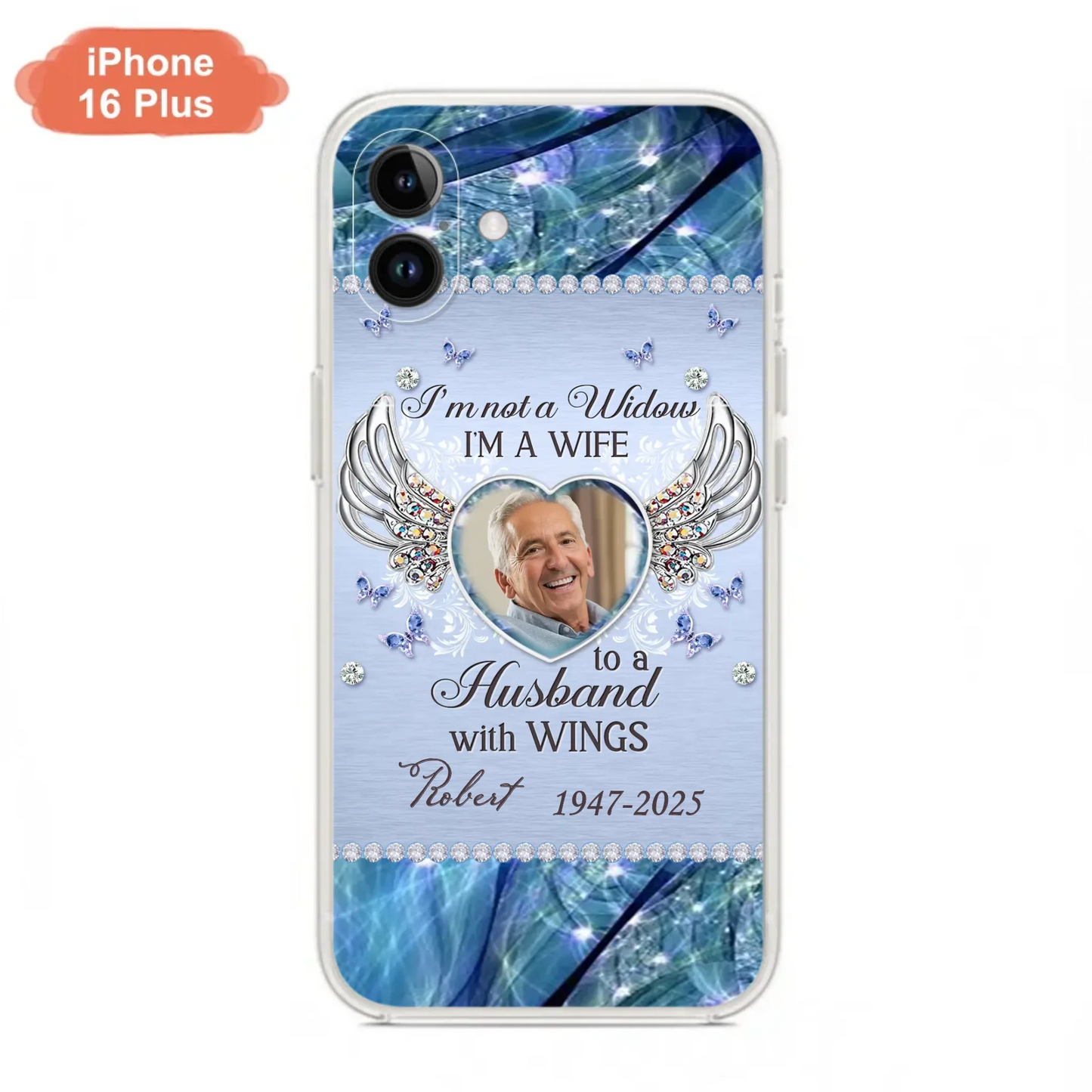 Custom Personalized Memorial Phone Case - Memorial Gift Idea For Family - Case For iPhone/Samsung - I'm Not A Widow