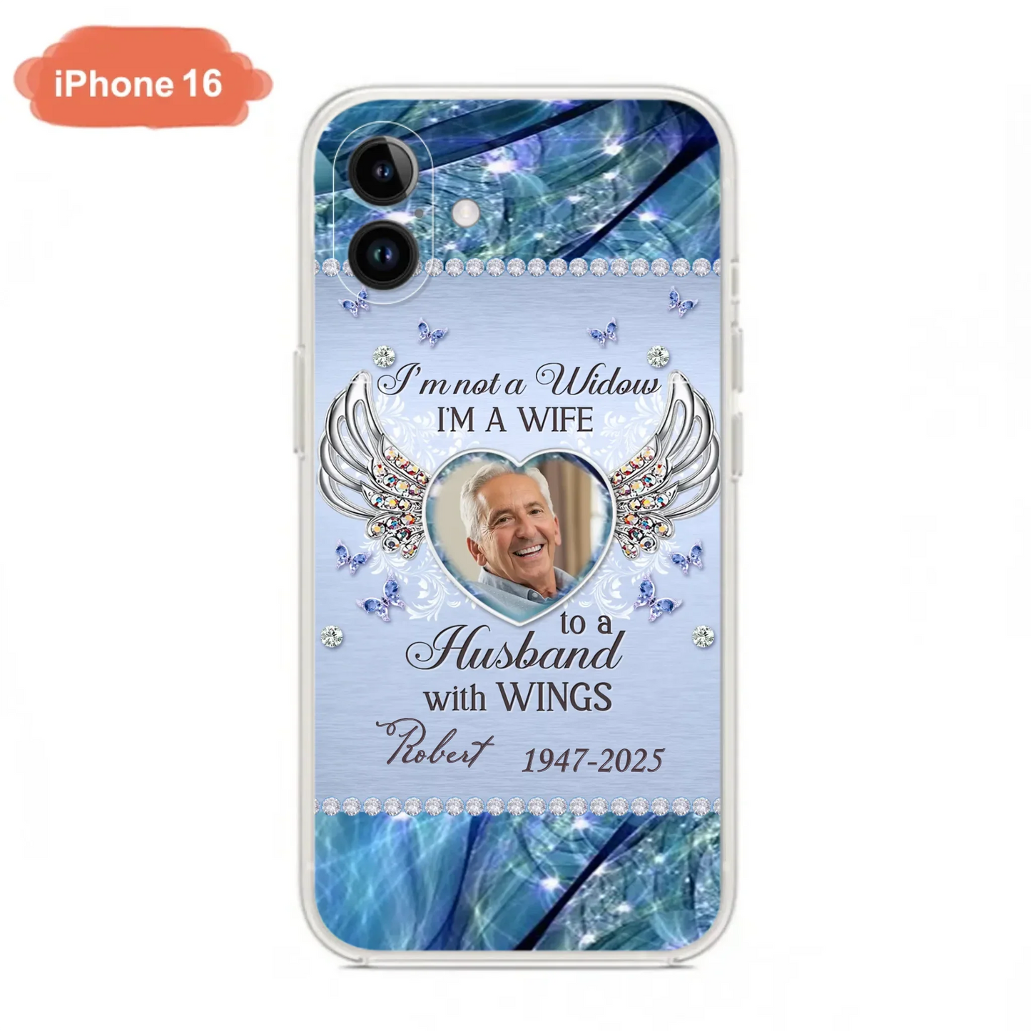 Custom Personalized Memorial Phone Case - Memorial Gift Idea For Family - Case For iPhone/Samsung - I'm Not A Widow