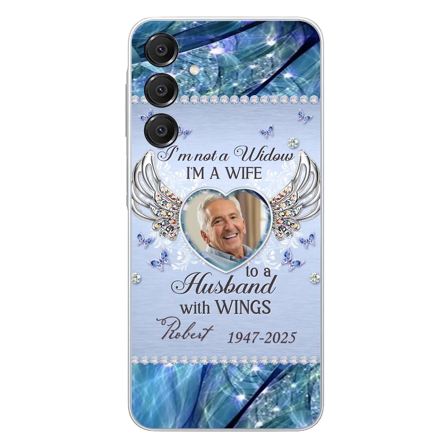 Custom Personalized Memorial Phone Case - Memorial Gift Idea For Family - Case For iPhone/Samsung - I'm Not A Widow