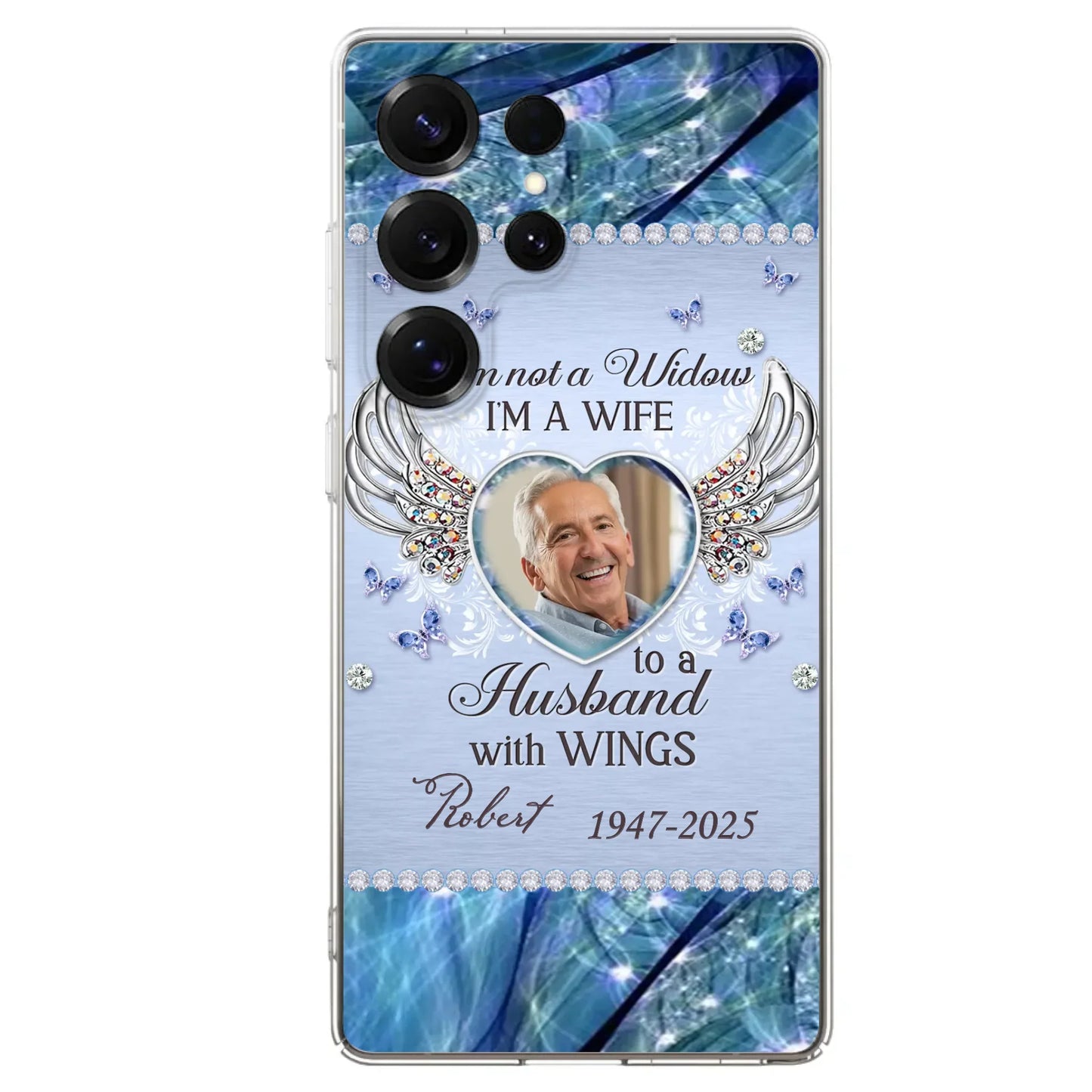 Custom Personalized Memorial Phone Case - Memorial Gift Idea For Family - Case For iPhone/Samsung - I'm Not A Widow