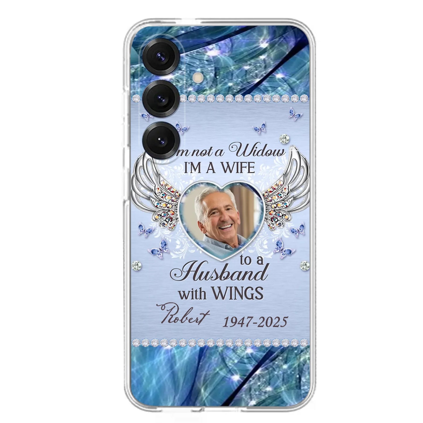 Custom Personalized Memorial Phone Case - Memorial Gift Idea For Family - Case For iPhone/Samsung - I'm Not A Widow