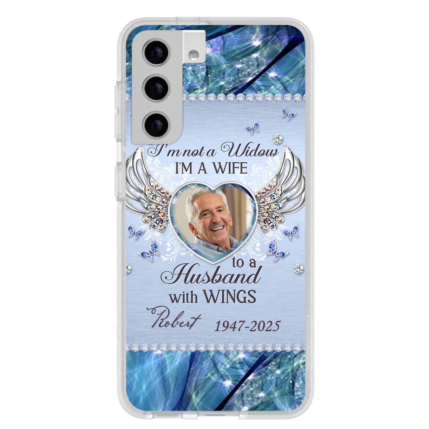 Custom Personalized Memorial Phone Case - Memorial Gift Idea For Family - Case For iPhone/Samsung - I'm Not A Widow