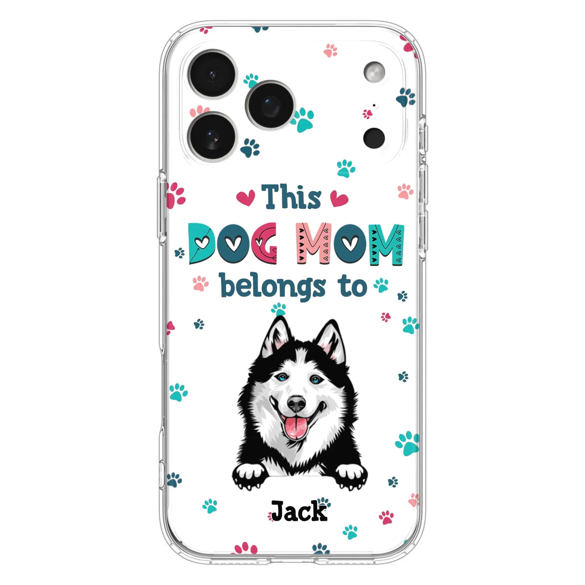 Custom Personalized Dog Phone Case For iPhone And Samsung - Gift Idea For Dog Lover - Up to 6 Dogs - This Dog Mom Belongs To