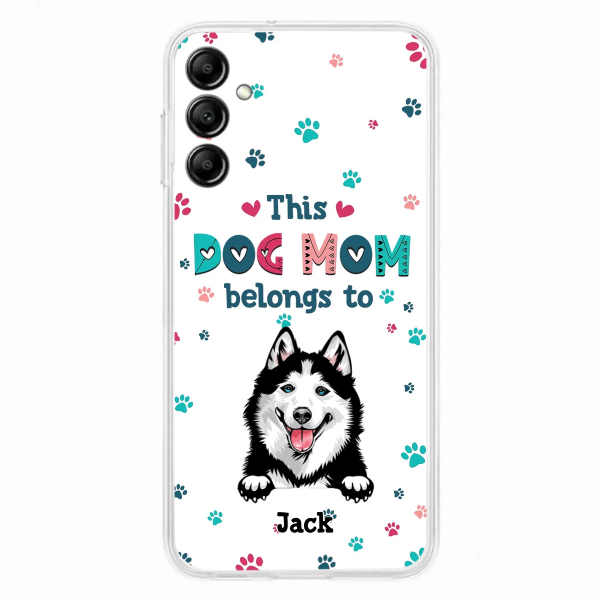 Custom Personalized Dog Phone Case For iPhone And Samsung - Gift Idea For Dog Lover - Up to 6 Dogs - This Dog Mom Belongs To