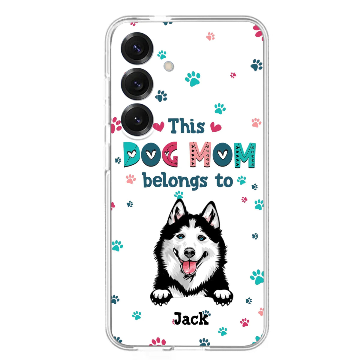 Custom Personalized Dog Phone Case For iPhone And Samsung - Gift Idea For Dog Lover - Up to 6 Dogs - This Dog Mom Belongs To