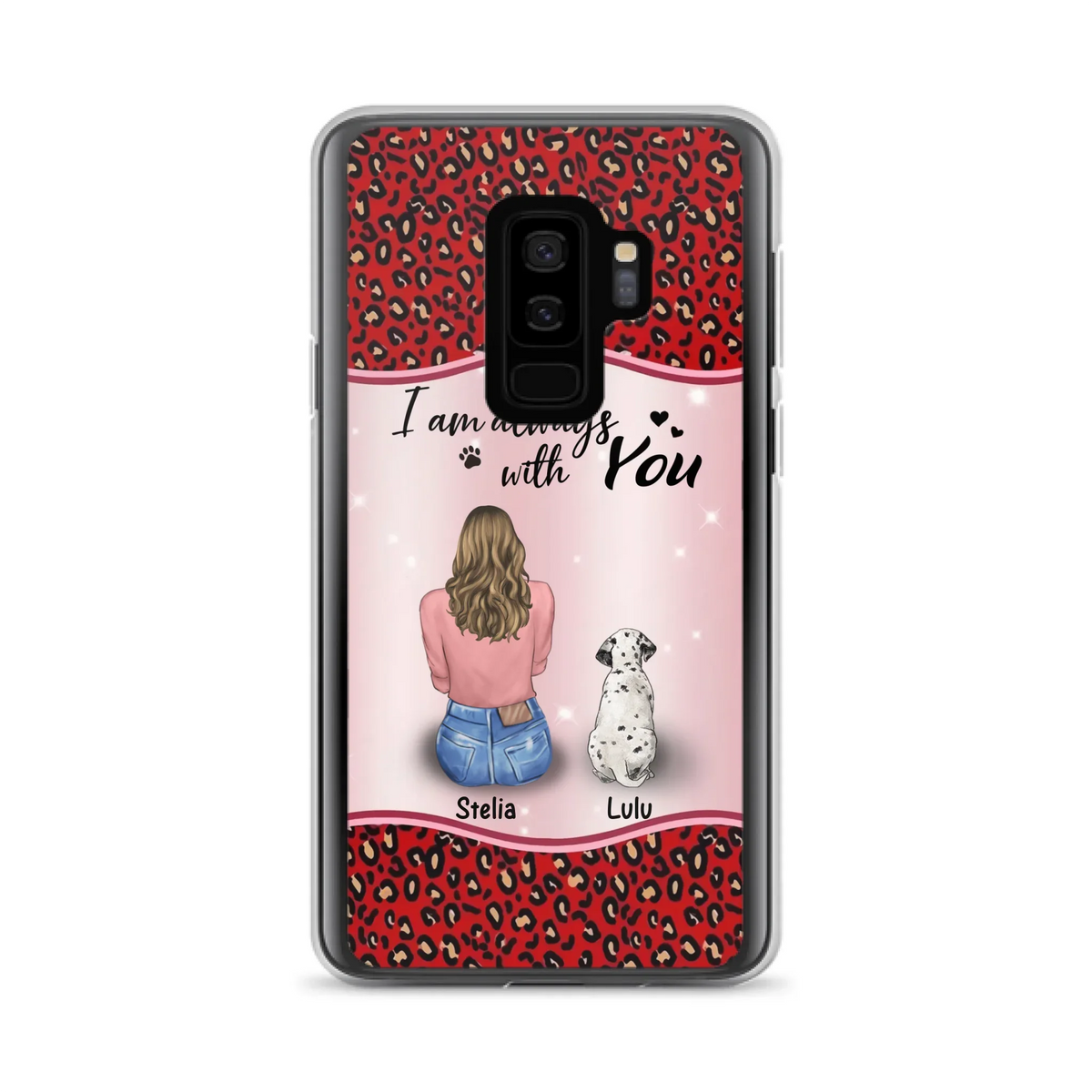 Personalized Dog Mom Phone Case - Upto 4 Dogs -Gift Idea For Dog Owners - I Am Always With You - Case For iPhone/Samsung