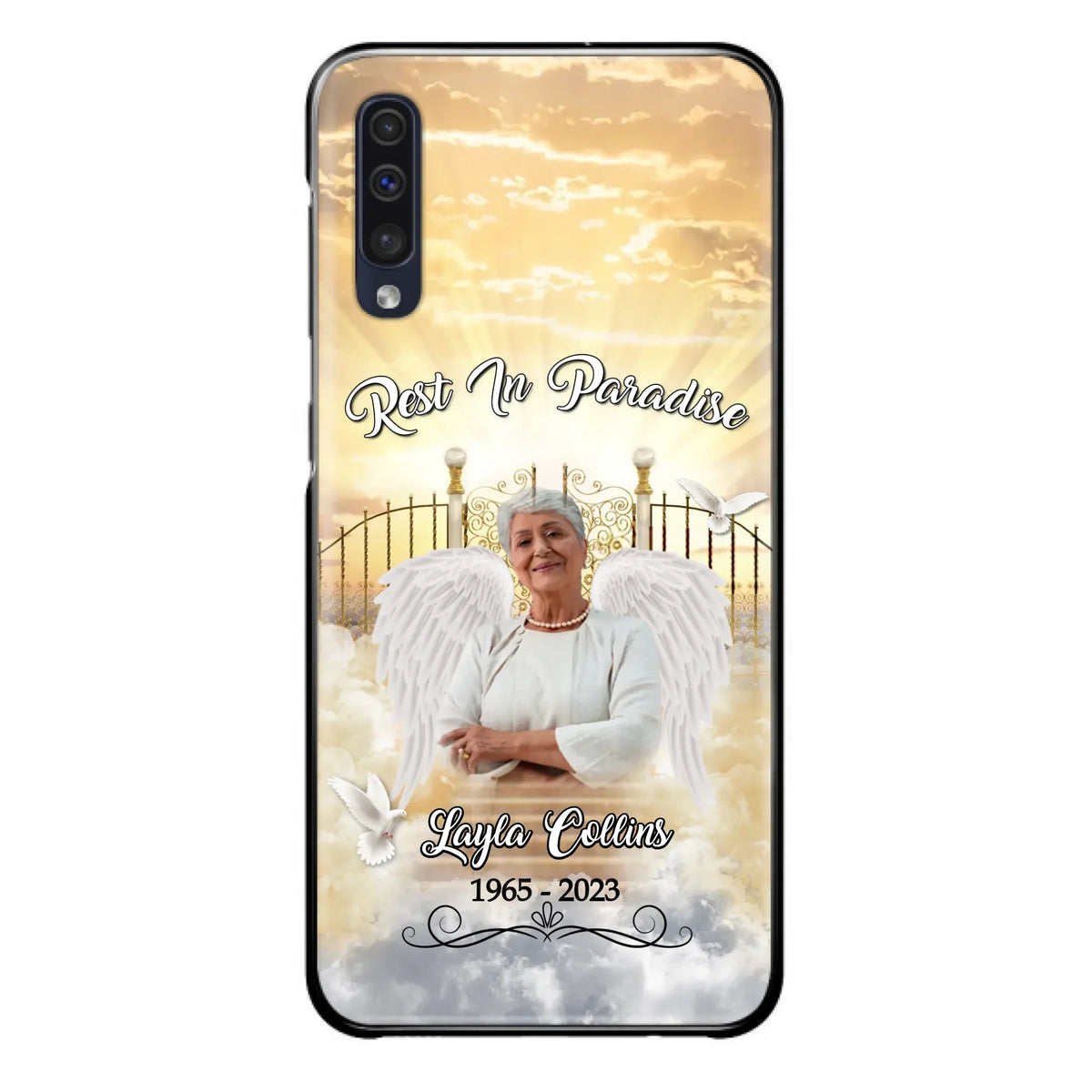 Custom Personalized Rest In Paradise Memorial Phone Case - Upload Photo - Memorial Gift Idea For Family - Case For iPhone And Samsung