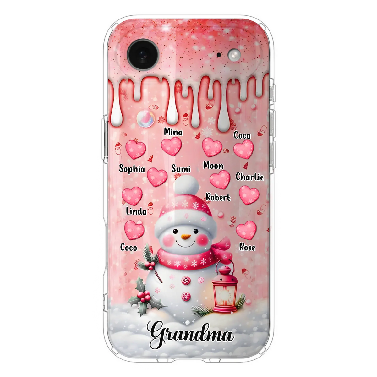 Personalized Snowman Grandma Phone Case - Christmas Gift Idea For Grandma - Up to 10 Kids - Case For iPhone/Samsung - Grandma