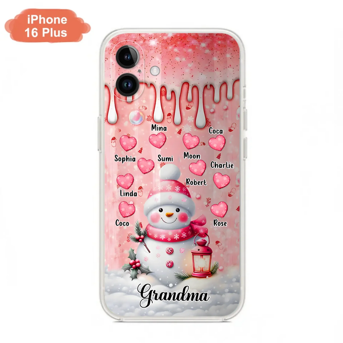 Personalized Snowman Grandma Phone Case - Christmas Gift Idea For Grandma - Up to 10 Kids - Case For iPhone/Samsung - Grandma