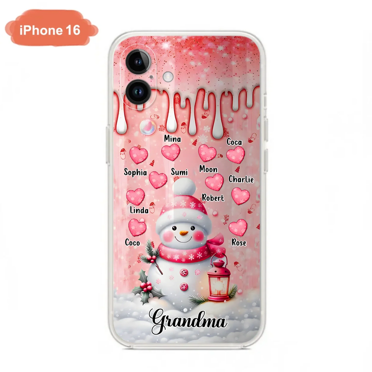 Personalized Snowman Grandma Phone Case - Christmas Gift Idea For Grandma - Up to 10 Kids - Case For iPhone/Samsung - Grandma