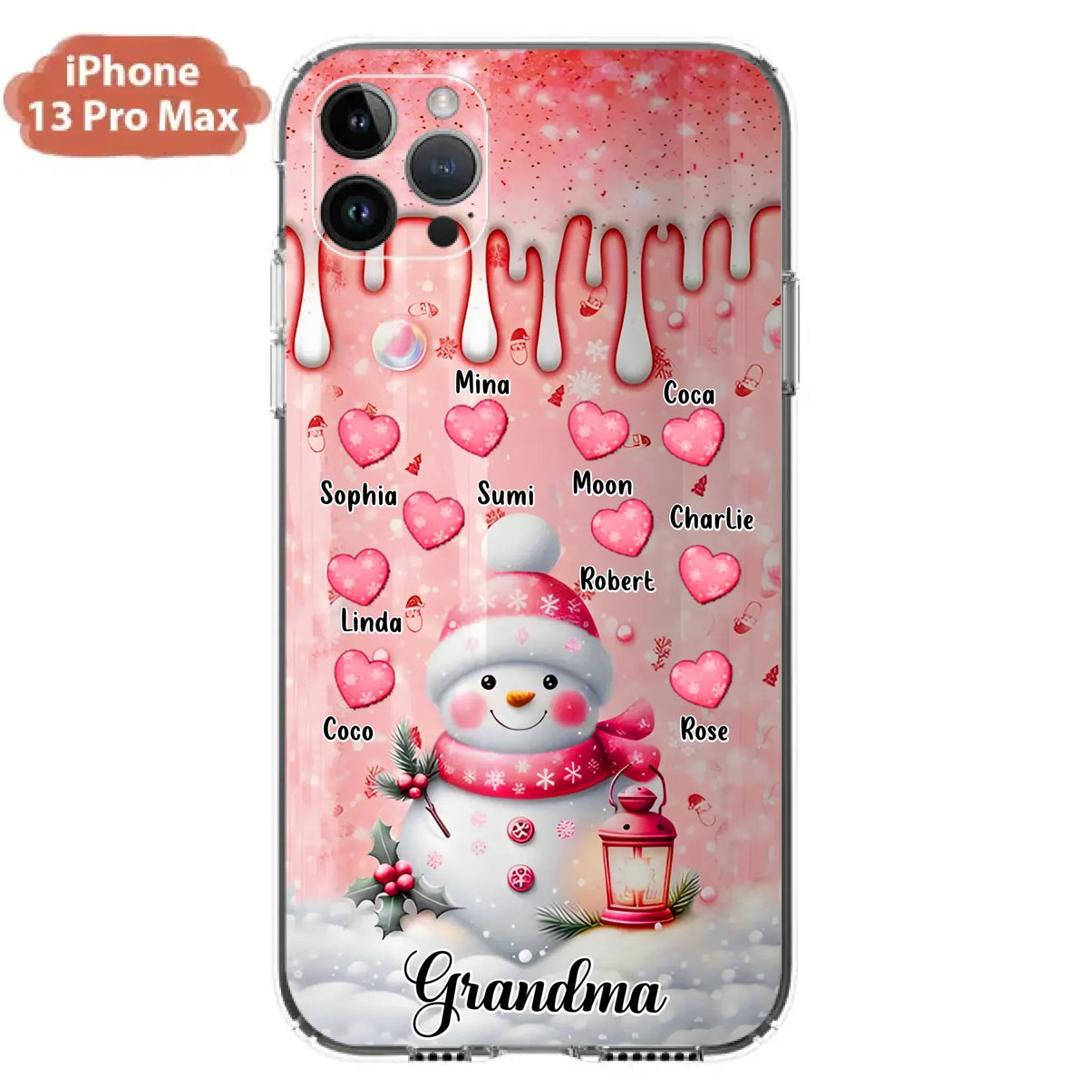 Personalized Snowman Grandma Phone Case - Christmas Gift Idea For Grandma - Up to 10 Kids - Case For iPhone/Samsung - Grandma