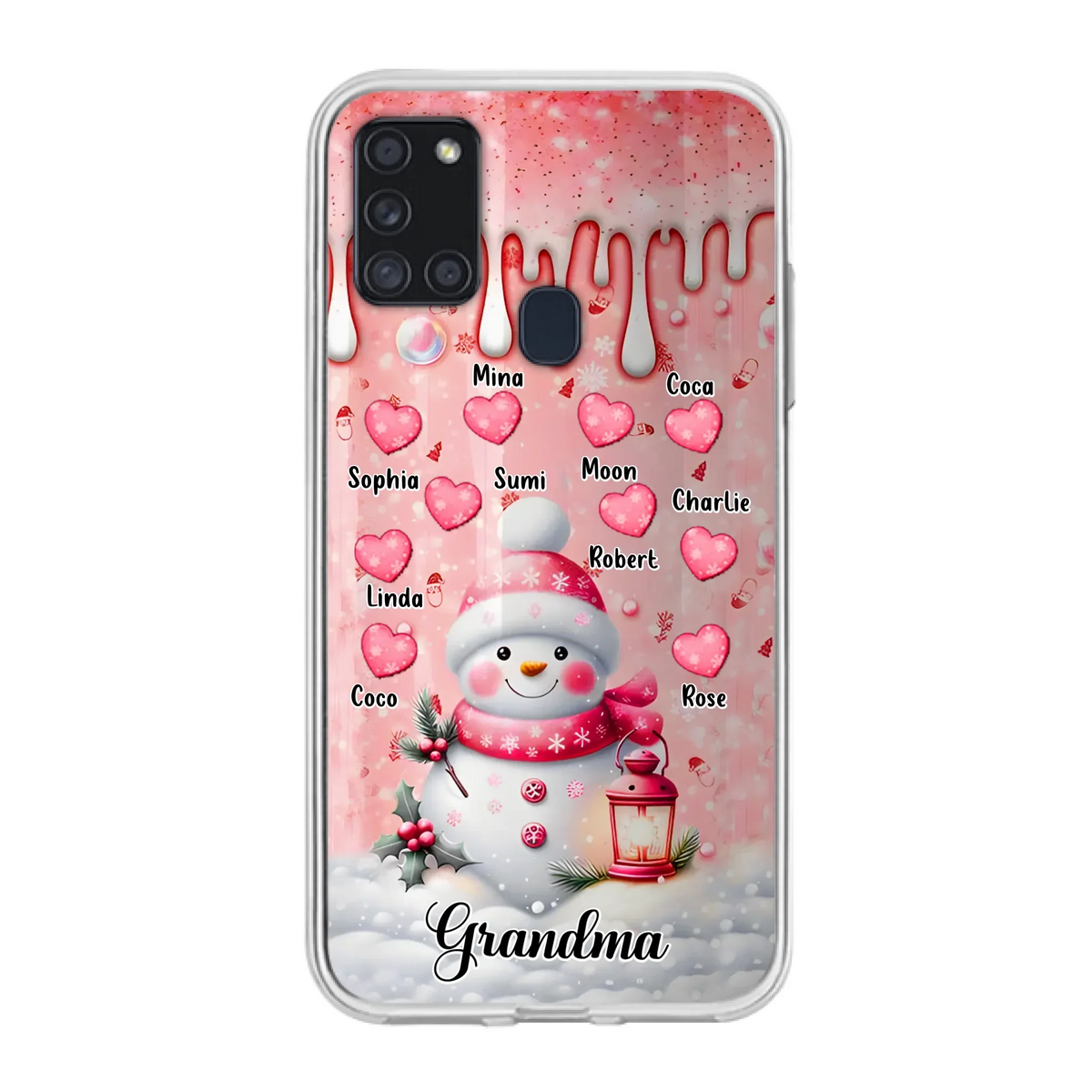 Personalized Snowman Grandma Phone Case - Christmas Gift Idea For Grandma - Up to 10 Kids - Case For iPhone/Samsung - Grandma